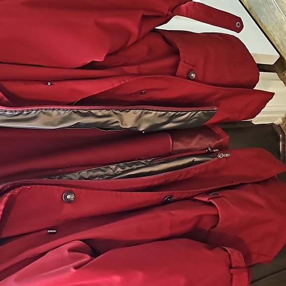 Miss Gallery Red Full Zip & Lined Coat Jacket w Hood Womens Size 2xl - Picture 3 of 6